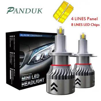 PANDUK 2 BUC Lumini Auto 8 Părți 14000LM H8 H11 LED H7 LED-uri Faruri H1 H3 9005 9006 CSP Chip Bec Lumini de Ceata 6000K 12V