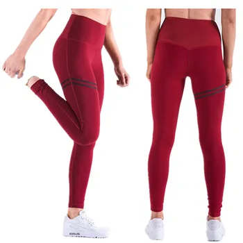 Pantaloni de Yoga de Fitness Colanti Leggins Sport de Agrement Culoare Solidă Femei Glezna-lungime Picior Coș Rând Mișcarea Talie Elastic se Potriveste