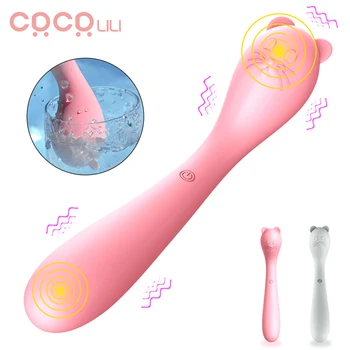 Penis artificial Vibratoare Masturbari Jucarii Sexuale pentru Femei punctul G Masaj Pasarica Vagin Stimulator Dublu Cap Jucării pentru Adulți pentru Incepatori rezistent la apa