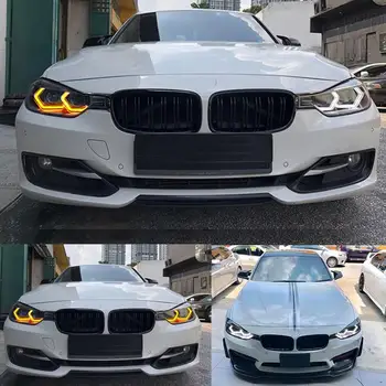 Pentru BMW seria 3 F30 320i 328i 330i 335i 340i 318i Alb și Ambră M4 Iconic Style LED Angel eyes kit inel halo lumina de semnalizare
