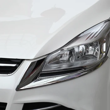 Pentru Ford Kuga Evadare 2013 ABS Cromat Fata Faruri Sprancene Trim Cap Lampă Lumina Pleoapa Acoperă Rame Accesorii Auto