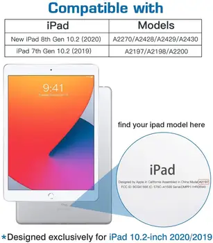 Pentru iPad 10.2 Caz pentru iPad a 7-a a 8-a Generație Pentru Apple ipad 10.2 2020 2019 Caz A2270/A2428/A2428/A2429 Caz Funda