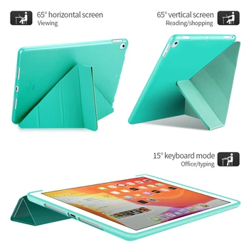 Pentru iPad 10.2 Cazul în 2020, 2019, PU Piele mai Multe Ori Sta Smart Cover Pentru iPad a 8-a 7-a Generație de Caz A2197 A2270 A2428 A2429