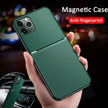 Pentru iPhone 11 Pro Caz Slim Textura de Piele Slim Matte Protective Cover Telefon de Cazuri Pentru iPhone XR X XS Max 7 8 6 6s Plus Coque
