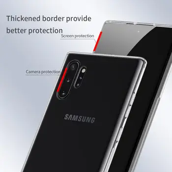 Pentru Samsung Galaxy Nota 10 5G Caz Pentru Samsung Nota 10 Plus 5G NILLKIN Nature TPU Ultra Subtire Transparent, Clar Moale Capacul din Spate