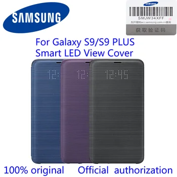 Pentru Samsung Galaxy S9 S9 + S9 Plus G960 G965 LED Smart VIEW Cover Portofel Caz Flip Original Samsung S9 LED Smart din Piele de Caz