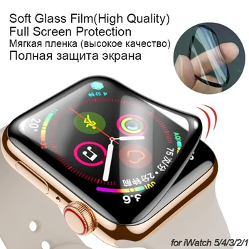 PET + PMMA 3D Full Screen Protector pentru apple watch 5 4 38 40 44 42mm Anti Blue Ray Moale film pentru Iwatch 3 2 Full adeziv(Nu de Sticla