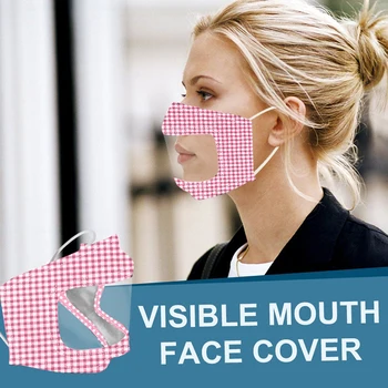 PET Transparent masca de Fata Anti-ceață vizibilă gura acopere fata Surzi gura masca PM2.5 Praf Masca De Ciclism Windproof