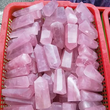 Piatra naturala de Trandafir Roz Cristal de Cuarț Bagheta Punct de Vindecare Minerale Piatră de Colectare a Decor Acasă DIY Hexagonale Tratament Pietre