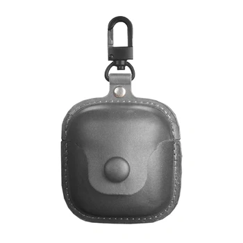 Piele Caz pentru JBL TON 220TWS Portabil Capac de Protecție cu Breloc set cu Cască Bluetooth de Încărcare Cutie Neagră