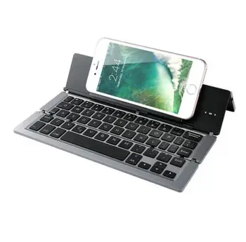 Pliabil din Aliaj de Aluminiu fără Fir Bluetooth Tastatura matel smartphone stand Pentru Tableta Iphone 6 7 plus Huawei, xiaomi, samsung