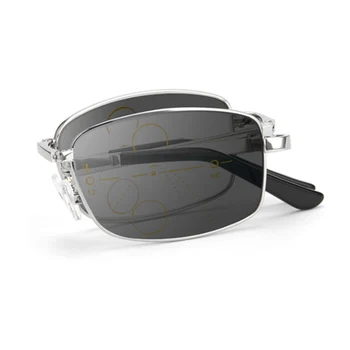 Pliante Anti-Raze albastre Progresivă Fotocromatică Ochelari de Citit Bărbați Multifocale Miopie Hipermetropie Glasse cu Cazul Portabil