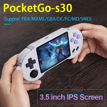 Pocketgo S30 retro joc Built-In 3000/6000/10000 Jocuri Video 3.5 inch IPS ecran portabil consola Handheld Consola de jocuri Video