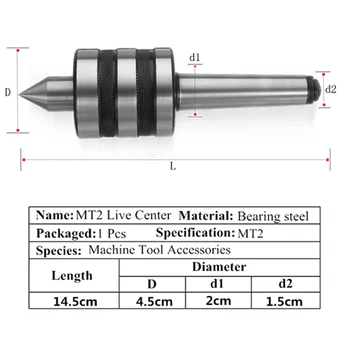 Portabil Mt2 Precizie Live Revolving Centrul Mediu Strung Instrument Accesoriu Conic Rulment Pentru Strung De Cotitură Instrument
