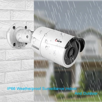 Portarul H. 265 2MP 1080P Metal rezistent la apa Glonț în aer liber, Camera IP, Camera de Securitate CCTV cu 2 BUC Matrice de LED-uri IR Camera IP ONVIF
