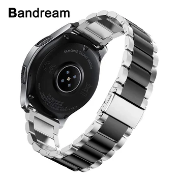 Premium din Oțel Inoxidabil Curea + Link Remover pentru Samsung Galaxy Watch 46mm de Viteze S3 Curea brățară Brățară de Argint Negru