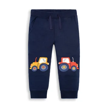Primavara Toamna Baieti Pantaloni Broderie Auto Copii 2021 Pantaloni Copii Pantaloni De Bumbac Leggigns Îmbrăcăminte
