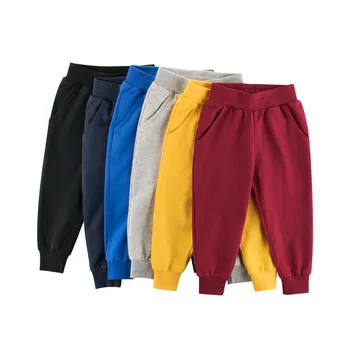 Primavara - Toamna pentru Copii Pantaloni Baieti Solid Pantaloni Lungi Sport Fete Pantaloni Moi 6 Culori Talie Elastic pentru Copii Haine Pentru 2-7yrs