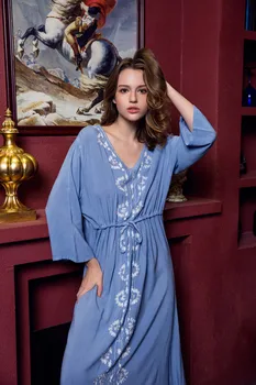 Primavara-Vara Maneca Lunga Dormit Rochie de Noapte Pentru Femei Rochie de Noapte Pijamale de Bumbac cămașă de noapte Dimensiune Plus M-XXL Fdfklak