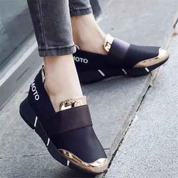 Primăvara și toamna noi Respirabil femei de moda casual adidasi pantofi plat non-alunecare superficială gura pantofi casual