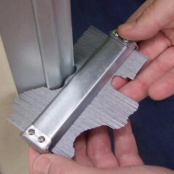 Profesionale De Metal Din Oțel Inoxidabil Profil De Contur Gauge Șablon De Tigla Plinte Laminat Profil Lemn Riglă De Măsurare Instrumente H
