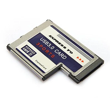 PROMOVARE! Hot 3 Port USB 3.0 Express Card 54mm PCMCIA Express Card pentru Laptop NOU