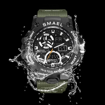 Promovarea SMAEL Ceas 8011 Militar Armata S-Shock rezistent la apa 50m Ceasuri Barbati Display Led Digital de Analog Cuarț Ceas de Dropshipping
