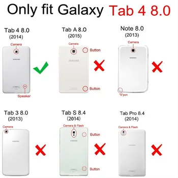 PU Piele Flip-Caz Stand Pentru Samsung galaxy tab 4 8.0 SM-T331 Acoperire Pentru Samsung Tab 4 8.0 inch T330 T331 T335 caz