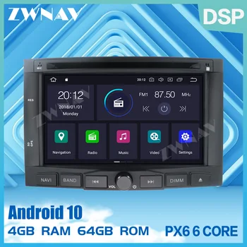 PX6 4+64 Android 10.0 DVD Auto Stereo Multimedia Pentru PEUGEOT 3008 5008 2009+ Radio GPS Navi Audio-Video stereo unitate cap hartă gratuită