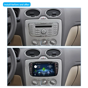 PX6 4G+64G RK3399 DSP 2din Android10 Dvd Auto pentru Ford focus Mondeo S-max, smax Kuga c-max Gps, Autoradio wifi BT Player Multimedia