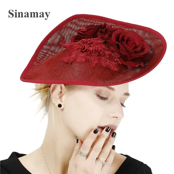Pălării De Epocă Kenducky Derby Hat Party Vin Doamnelor Fascinator De Păr Accesorii Femei Voaluri De Mireasa Pălării De Moda Frizură
