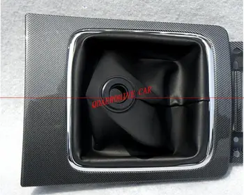 QDAEROHIVE fibra de Carbon transmisie manuala cu maneta schimbătorului de viteze panoul de viteze buton de capac ornamental pentru Mitsubishi Lancer EX EVO