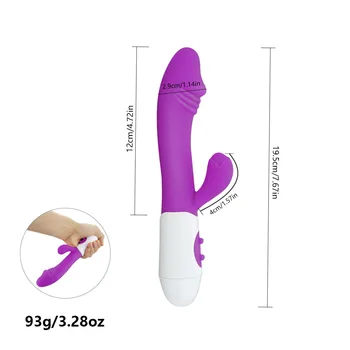 Rabbit Vibrator Vibrator pentru Femei, Silicon 30 De Viteze G Spot Vibrator Vaginal, Clitoridian Masaj de sex Feminin Adult Jucarii Sexuale pentru Femei
