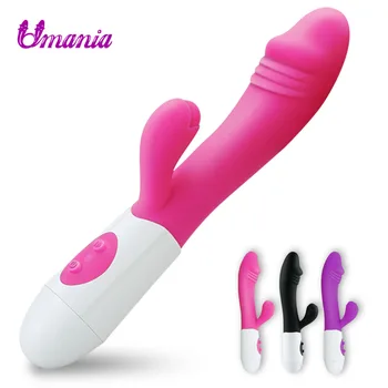 Rabbit Vibrator Vibrator pentru Femei, Silicon 30 De Viteze G Spot Vibrator Vaginal, Clitoridian Masaj de sex Feminin Adult Jucarii Sexuale pentru Femei