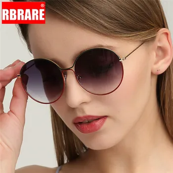 RBRARE 2021 Aliaj Rotund Mare Cadru ochelari de Soare Femei Vintage din Metal Gradient Lens de Lux Ochelari de Soare Barbati Oculos Feminino