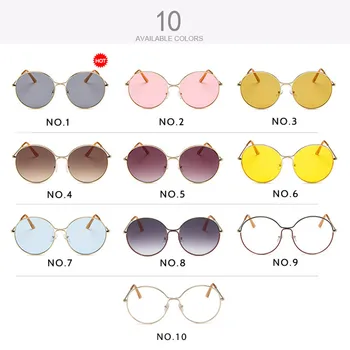 RBRARE 2021 Aliaj Rotund Mare Cadru ochelari de Soare Femei Vintage din Metal Gradient Lens de Lux Ochelari de Soare Barbati Oculos Feminino