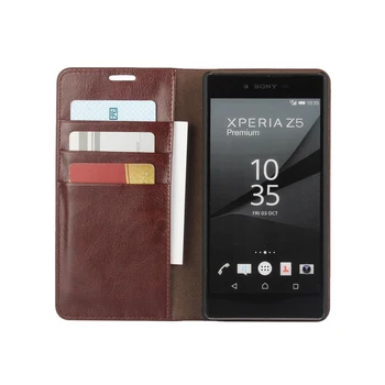 Real de lux piele de vacă din piele Telefon cover portofel, geanta, caz flip Pentru Sony Xperia XA XP XZ Z3 Z5 X Compact Premium M4 Aqua