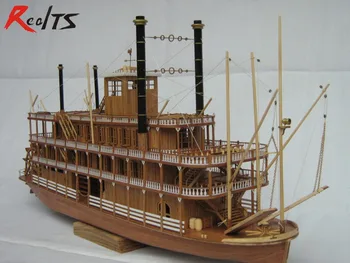 RealTS Scară de lemn barca 1/100 clasic din lemn de aburi-nava USS Mississippi model de kit