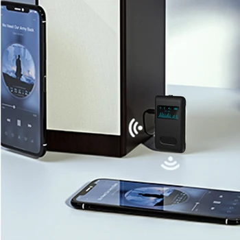 Receptor Bluetooth 5.0 aptX LL 3.5 mm AUX Jack Audio Adaptor Wireless pentru PC-uri Auto Căști Microfon de 3,5 Bluetooth 5.0 Ecran Receptorilor