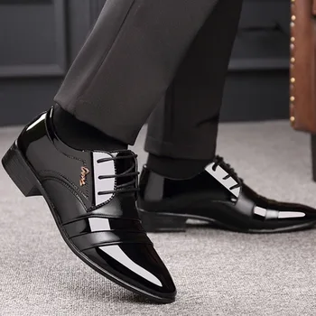 REETENE de Lux Clasic de Om Subliniat Toe Pantofi Rochie din Piele Neagră Nunta de sex Masculin Pantofi Oxford Pantofi eleganți pentru Bărbați Încălțăminte de Afaceri