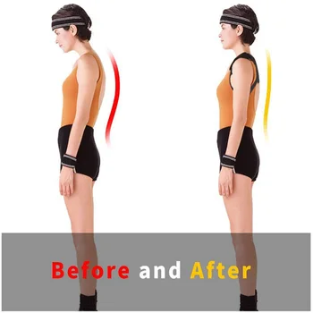 Reglabil Corector de Postura Corset corset Spate Curea Suport Lombar Drept Corector pentru Barbati Femei O mărime