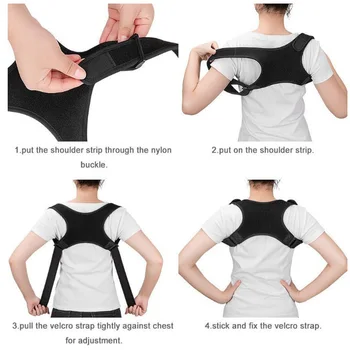 Reglabil Corector de Postura Corset corset Spate Curea Suport Lombar Drept Corector pentru Barbati Femei O mărime