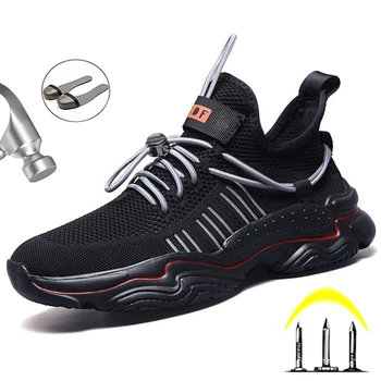 Respirabil Siguranță Pantofi pentru Bărbați Pantofi de Lucru din Oțel Tep Bărbați Cizme Anti-zdrobitor de Siguranță Cizme de Muncă Moale Adidasi Barbati Pantofi Transport Gratuit