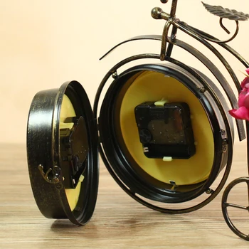 Retro Fier De Biciclete Ceas De Birou Acasă Decor De Birou De Artizanat Creative Mut Fereastra De Afișare Ornament Dormitor Ambarcațiuni Cadou