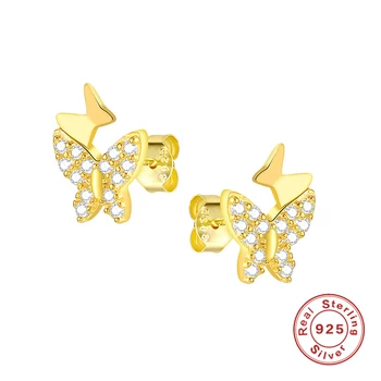 ROXI Fluture Minunat de Albine de Floarea-soarelui Stele Luna Stud Cercei pentru Femeile Nunta Cercei Piercing Argint 925 Bijuterii