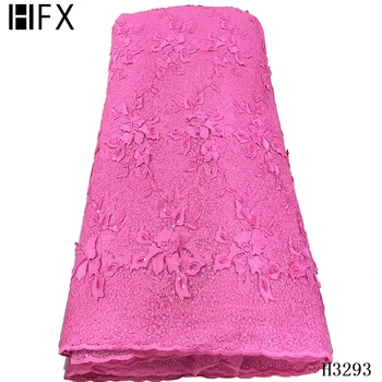 Roz Africane tesatura dantelă,flori brodate net dantela,de înaltă calitate Nigerian dantela tesatura cu piatră pentru rochie de mireasa H1181