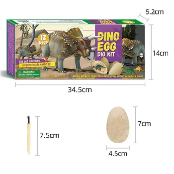 Sape Ou de Dinozaur 12BUC DIY Săpat Fosile Jucarii Dino Ou Noutate Favoruri de Partid Jucarii Copii Științifice Miniere