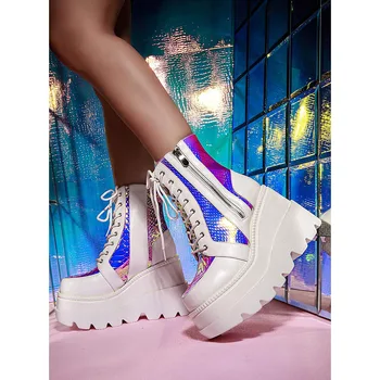 SARAIRIS Brand Nou 2020 Mari dimensiuni 43 Platformă de Moda se Răcească, Cosplay Pene de Pantofi cu Tocuri de Femei Glezna Cizme de sex Feminin