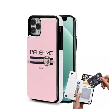 Serie A-Palermo ( Casa Roz ) Portofel Din Piele Telefon Caz Pentru Iphone 12 11 Pro Max Mini Xs Xr 7 8 Plus Titularul Cardului De Fotbal Serie
