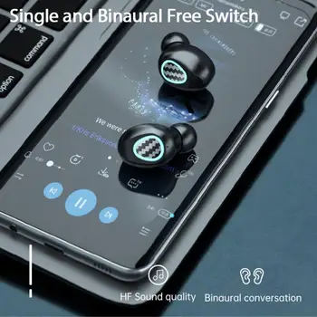 Setul cu Cască fără fir Bluetooth 5.1 Cască 9D Stereo Sport rezistent la apa cu Cască Cu LED Display Digital Seria R Touch Cască